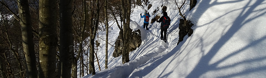 Piacevole camminare sulla soffice neve