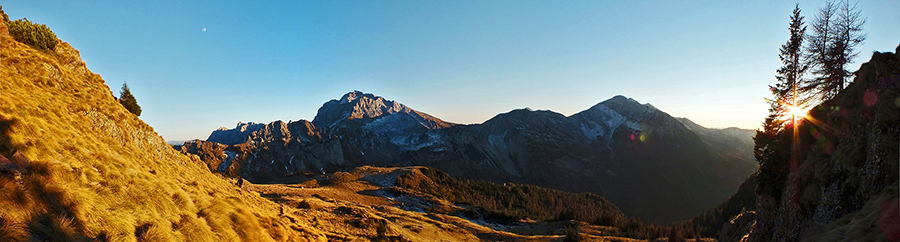 Spettacolare tramonto al Monte Campo
