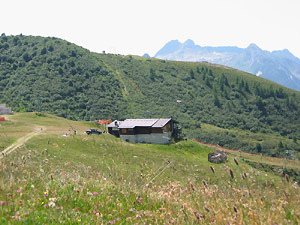 Il Rifugio Mirtillo visto dall'alto