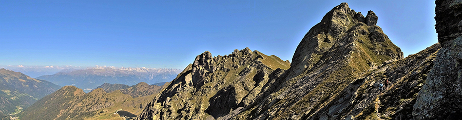 La ripida impegnativa salita finale al Valletto