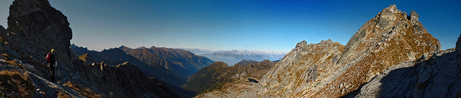 Scendendo dal Monte Valletto con vista a nord