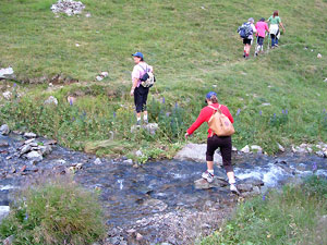 Passaggio sul ruscello della Valle dei Vitelli