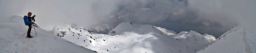 Dalla cresta di vetta di Cima Grem vista in Golla, Matto, Pulpito