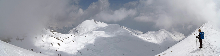 Dalla cresta di vetta di Cima Grem vista in Golla, Matto, Pulpito