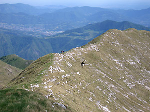 Cresta Cima Grem, vista dalla croce