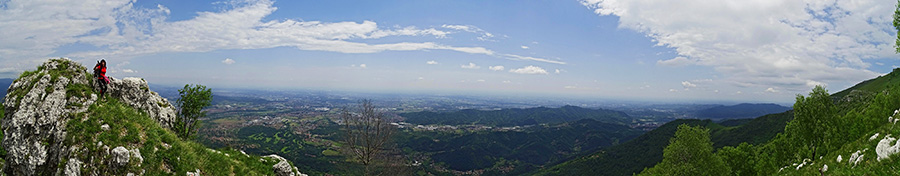 Dal Linzone bella vista sulla pianura bergamasca