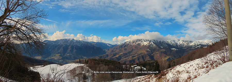 Bella vista verso Val Brembana con Sornadello, Cancervo, Venturosa