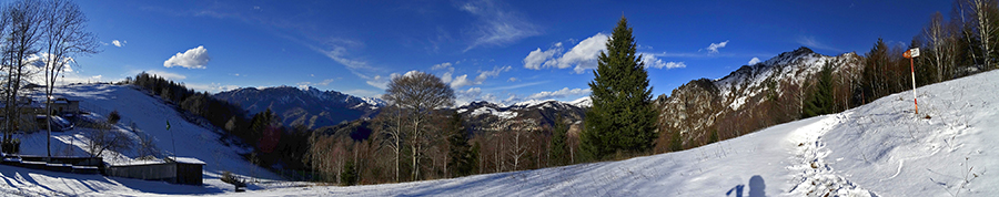 Alla Forcella di Spettino (1073 m) dove ci si immette sul sentiero 598 (periplo Monte Gioco)