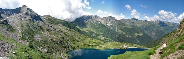 Dal Passo del Forcellino vista sul Lago di Pescegallo - foto Piero Gritti 9 luglio 08