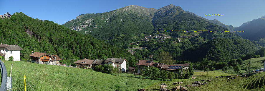 Da Oltre il Colle vista su Zorzone e verso la Val Vedra co Monte Vindiolo