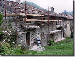 Lavori di ristrutturazione in corso a Foppa Cerro