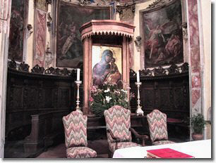 L'icona esposta nella Festa dell'Assunta  nella Chiesa di Pagliaro