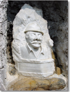 Busto della guida alpina Antonio Baroni di Sussia