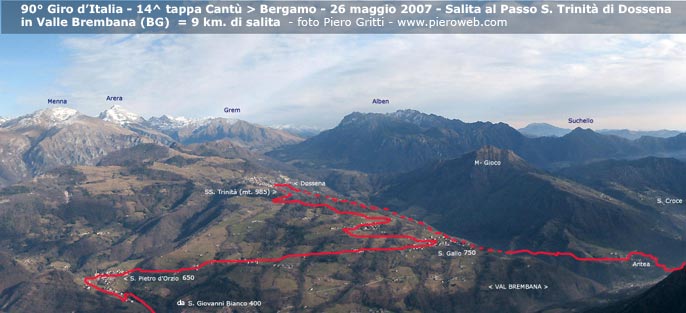 SALITA AL PASSO DELLA S. TRINITA' DI DOSSENA 