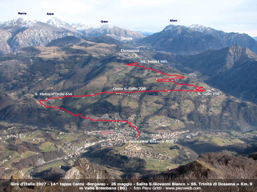 SALITA AL PASSO DELLA S. TRINITA' DI DOSSENA 