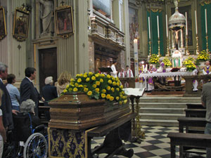 Nella sua amata chiesa di Zogno