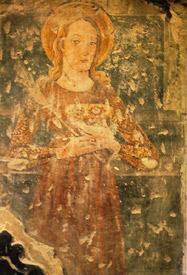 VEDI IN GRANDE - Chiesa di Endenna - Affresco di S. Lucia