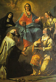 VEDI IN GRANDE - San Nicola di S. Pellegrino Terme: S. Lucia con altre sante