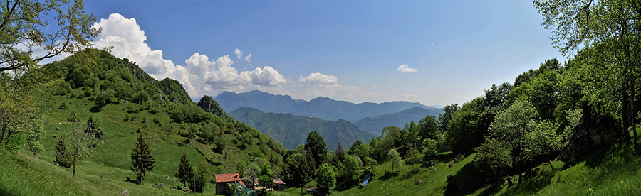 Monte Zucco visto dalla bella verde radura prativa antikstante