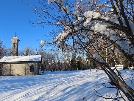 Miragoli con Monte Castello (1089 m), innevati e baciati dal sole-22nov25 - FOTOGALLERY