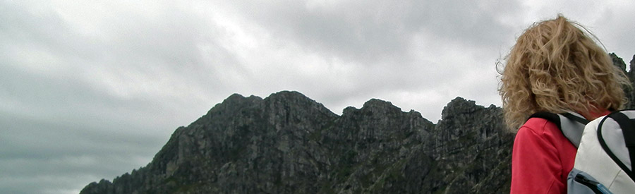 Sguardo verso la cima del Monte Alben