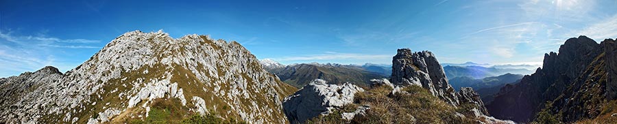 Salendo in Alben sul sentiero 501-502  dal Passo La Forca a Cima Alben 