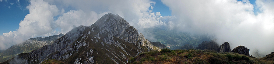 Sul Monte Alben (2019 m) dalle creste sud il 2 ottobre 2014