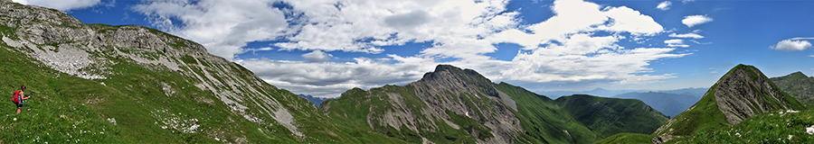 PIZZO ARERA (2512 m) ad anello, salito dalla cresta est e sceso dalla sud il 26 giugno 2018