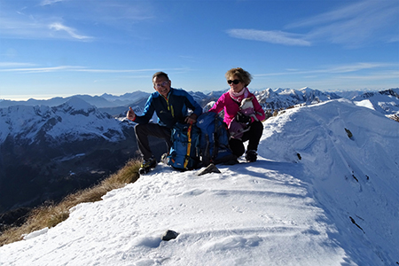 Sulle nevi di Arete (2227 m) e Valegino (2415) dal Forno di Cambrembo il 17 dicembre 2016 - FOTOGALLERY