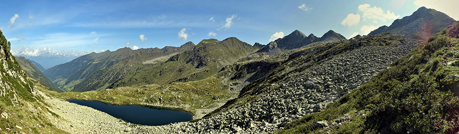 Dal sent. 201-variante vecchia vista a nord verso il Lago di Porcile di Sopra e la Valle Lunga