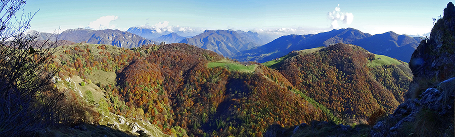 Panorama dal sentiero 21 D.O.L. verso la Val Taleggio