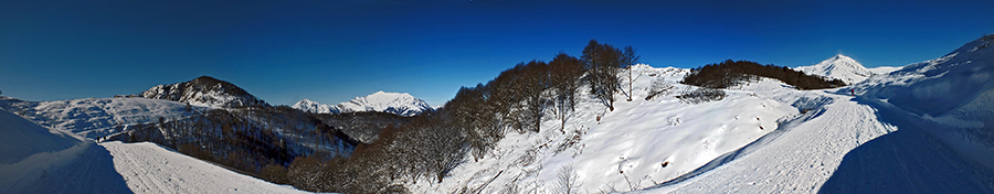 La strada agro-silvo-pastorale Penscei-Artavaggio verso la Bocchetta di Maesimo (1560 m)