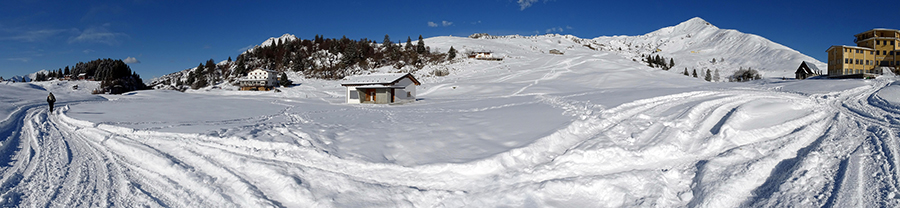 Arrivo ai Piani di Artavaggio (1650 m) ben innevati