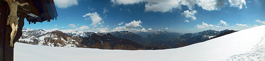 Salita sulla neve da Avolasio alla SELLA (1450 m.) il 10-4-13