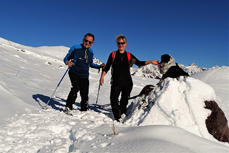 Sulle nevi dei panoramici e soleggiati Piani dell’Avaro, ben innevati , ad anello il 5 febbraio 2019 - FOTOGALLERY