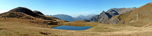 Panoramica dal sentiero CAI 101 verso il monte Avaro, le Grigne e il gruppo Trona-Tre Signori