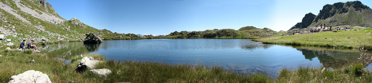 Panoramica da monte sul Lago alto di Ponteranica - 24 agosto 08