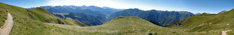 Vista panoramica dal sentiero 101 dell'Avaro - 24 agosto 08