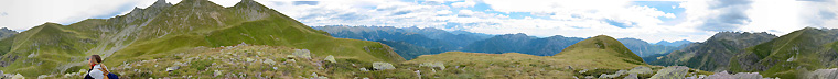 Vista panoramica a 360° dal Monte Avaro 