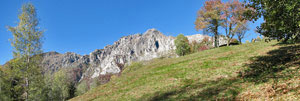 Il pianoro della Baita Campo con vista verso Venturosa, Cancervo e Alpi Orobie - foto Piero Gritti 11 nov. 07