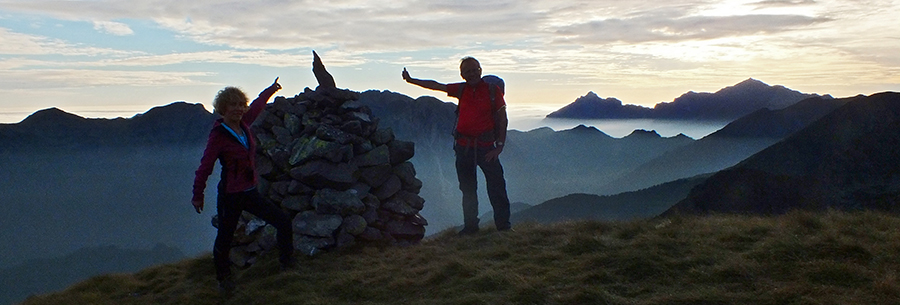 Sul Monte Avaro verso il tramonto