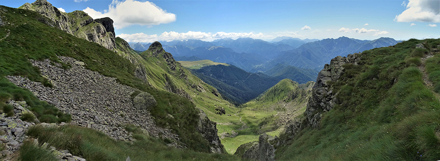 Vista panoramica sulla Val Pianella risalita 