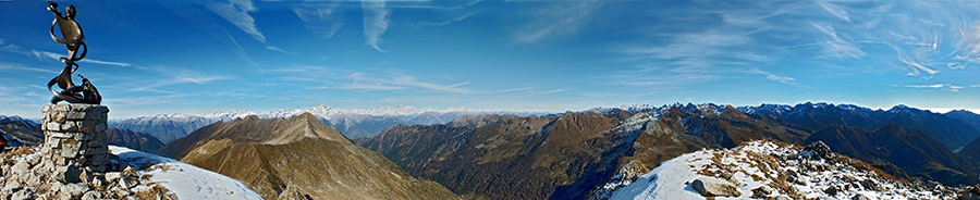 Dall'Angelo delle Cadelle vista verso la Val Madre e le Alpi Retiche