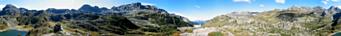 Panoramica a 360°  sulla  conca del Rifugio Calvi