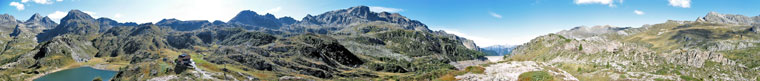 Panoramica a 360ط¢آ° sulla Conca del Rifugio Calvi