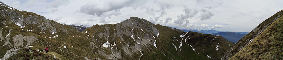 Salendo in Cima degli Agnelli dal versante nord