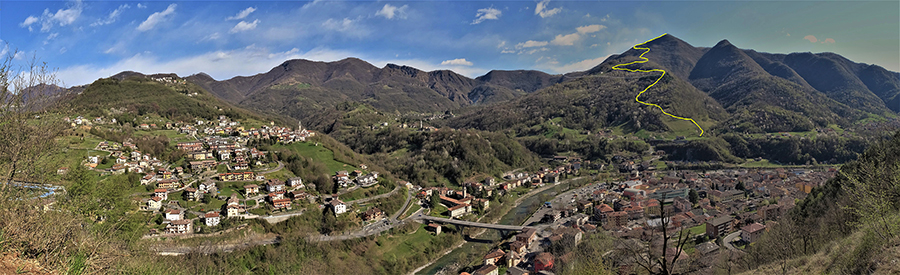 Da questa bella vista panoramica prendo ispirazione per compiere un bel giro ad anello in Canto Alto