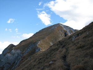 In cresta al Pizzo Cavallo, di fronte al Monte Cavallo