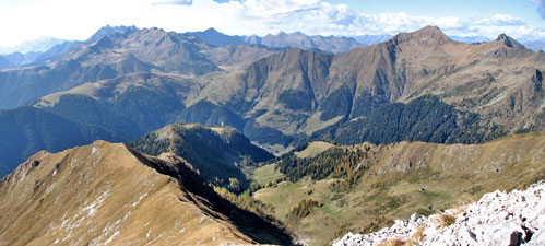 Vista sulla Val Terzera dal Monte Cavallo