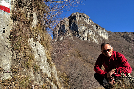 CORNA CAMOSCERA (COREN),1329 m, da Cavaglia di Val Brembilla il 14 gennaio 2019- FOTOGALLERY